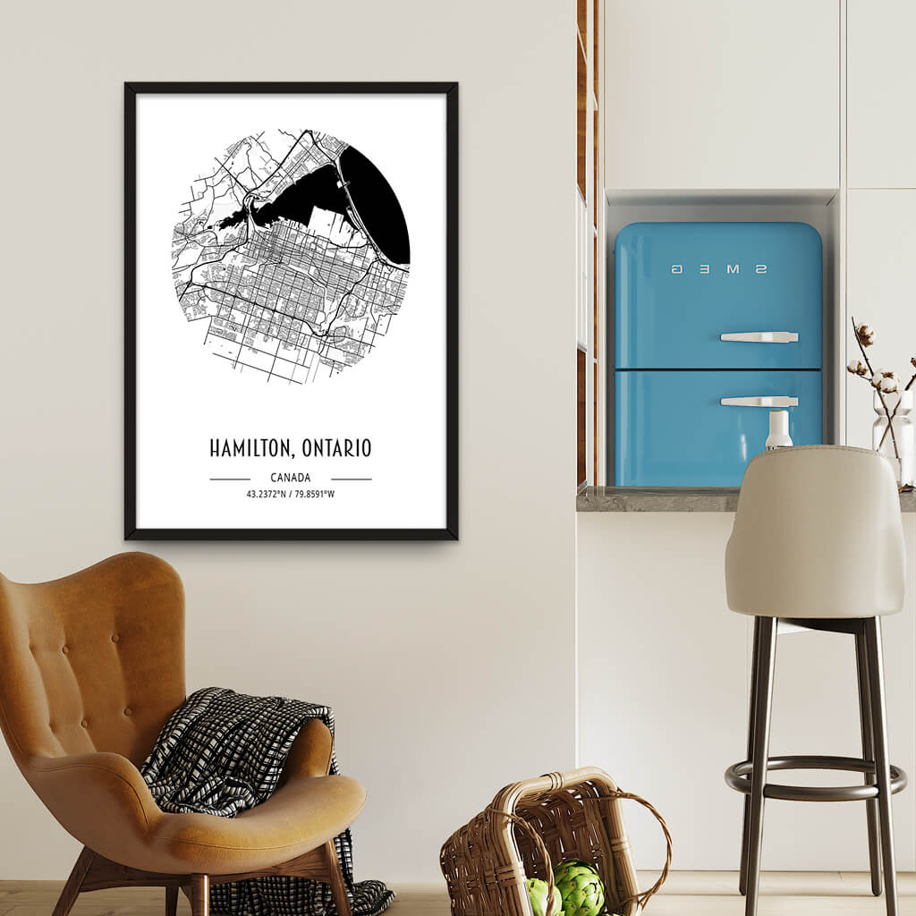 The Blackwater Collection from Orbit Map Art brings minimalist black and white aesthetics with clean lines.  This style is perfect for the office, den or library. 